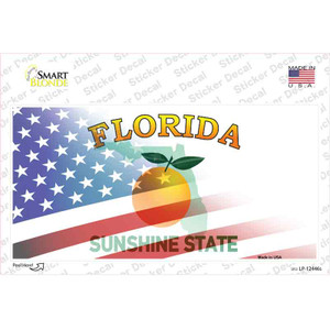 Florida Half American Flag Wholesale Novelty Sticker Decal