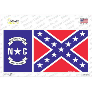 North Carolina Confederate Flag Wholesale Novelty Sticker Decal