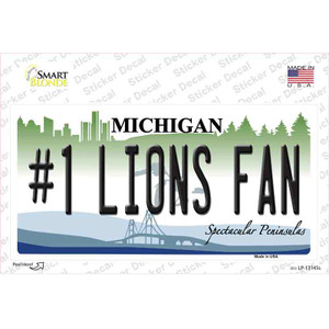Number 1 Lions Fan Wholesale Novelty Sticker Decal