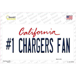 Number 1 Chargers Fan Wholesale Novelty Sticker Decal