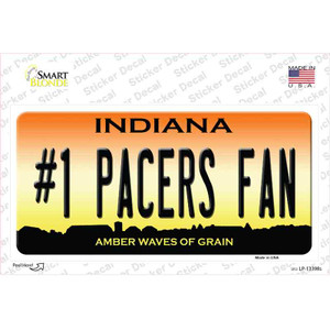 Number 1 Pacers Fan Wholesale Novelty Sticker Decal