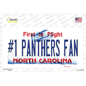 Number 1 Panthers Fan North Carolina Wholesale Novelty Sticker Decal