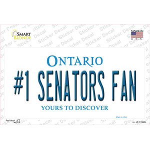 Number 1 Senators Fan Wholesale Novelty Sticker Decal