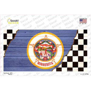 Minnesota Racing Flag Wholesale Novelty Sticker Decal