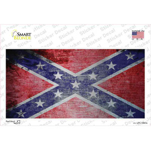 Confederate Flag Scratched Chrome Wholesale Novelty Sticker Decal