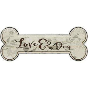 Love And A Dog Wholesale Novelty Metal Bone Magnet