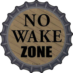 No Wake Zone Wholesale Novelty Metal Bottle Cap Sign