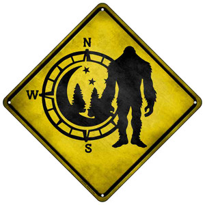 Bigfoot Wilderness Compass Wholesale Novelty Metal Crossing Sign