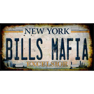 Bills Mafia New York Rusty Wholesale Novelty Metal License Plate Tag