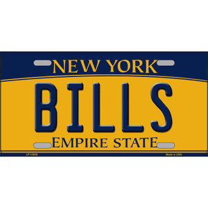 Bills NY Yellow Wholesale Novelty Metal License Plate Tag