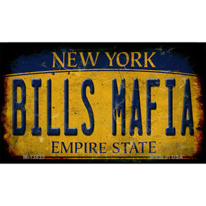 Bills Mafia New York Yellow Rusty Wholesale Novelty Metal Magnet