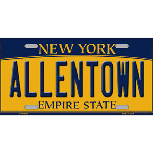Allentown NY Yellow Wholesale Novelty Metal License Plate Tag
