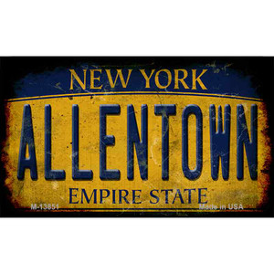 Allentown NY Yellow Rusty Wholesale Novelty Metal Magnet