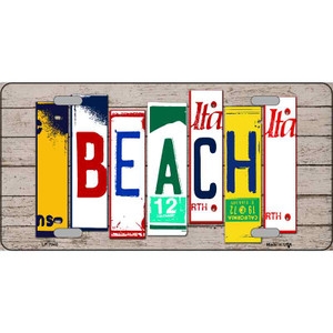 Beach Wood License Plate Art Novelty Wholesale Metal License Plate