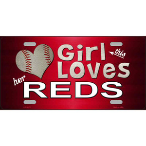 This Girl Loves Her Reds Novelty Wholesale Metal License Plate