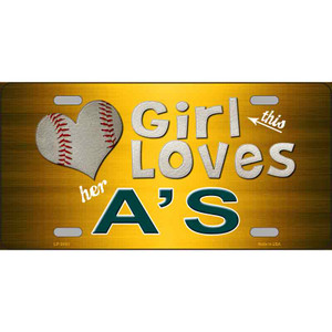 This Girl Loves Her Athletics Novelty Wholesale Metal License Plate