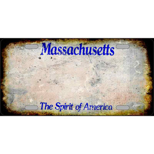 Massachusetts State Rusty Novelty Wholesale Metal License Plate