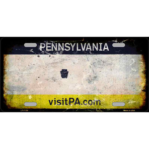 Pennsylvania State Rusty Novelty Wholesale Metal License Plate