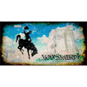 Wyoming State Rusty Novelty Wholesale Metal License Plate