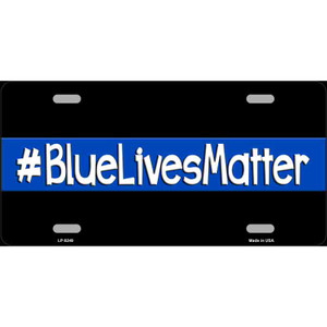 Blue Lives Matter Black Novelty Wholesale Metal License Plate