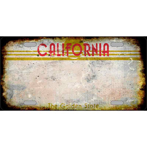 California Golden State Plate Rusty Blank Wholesale Metal License Plate