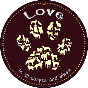 Love In All Shapes Wholesale Novelty Metal Circular Sign C-555