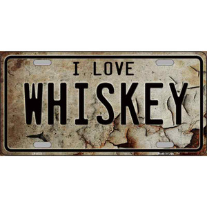I Love Whiskey Wholesale Novelty Metal License Plate