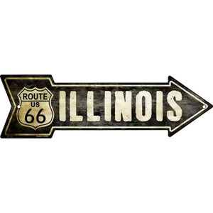 Vintage Route 66 Illinois Wholesale Novelty Metal Arrow Sign