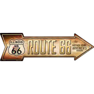 Route 66 Illinois Flag Wholesale Novelty Metal Arrow Sign