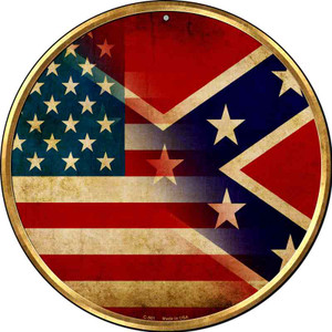American Confederate Flag Wholesale Novelty Metal Circular Sign