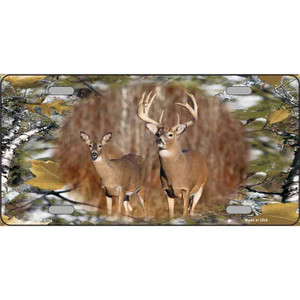 Deer On Camo Wholesale Novelty Metal License Plate LP-8284