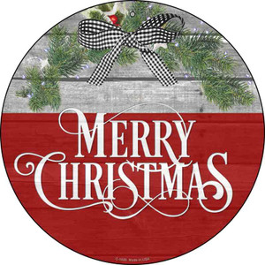 Merry Christmas Wreath Wholesale Novelty Metal Circle Sign