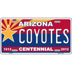 Arizona Centennial Coyotes Wholesale Metal Novelty License Plate