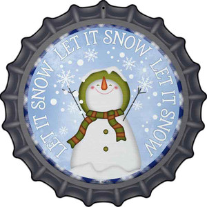 Let It Snow Snowman Wholesale Novelty Metal Bottle Cap Sign