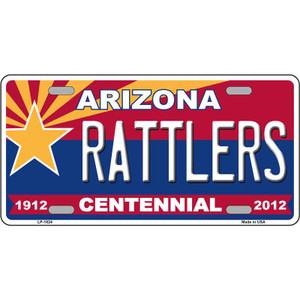 Arizona Centennial Rattlers Wholesale Metal Novelty License Plate