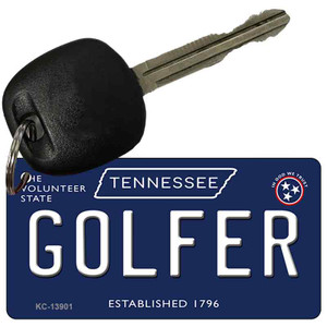 Golfer Tennessee Blue Wholesale Novelty Metal Key Chain