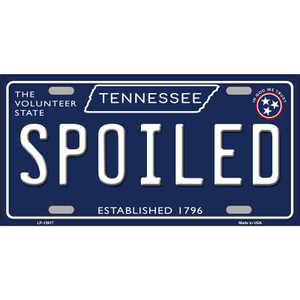 Spoiled Tennessee Blue Wholesale Novelty Metal License Plate Tag