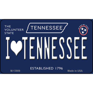 I Heart TN Tennessee Blue Wholesale Novelty Metal Magnet