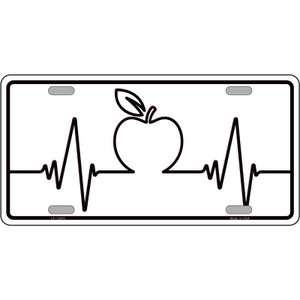Apple Heart Beat Wholesale Novelty Metal License Plate Tag