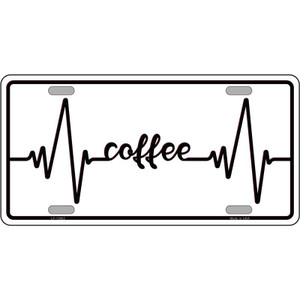 Coffee Heart Beat Wholesale Novelty Metal License Plate Tag