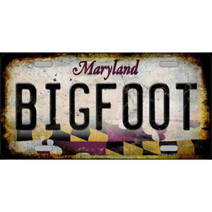 Bigfoot Maryland Wholesale Novelty Metal License Plate Tag