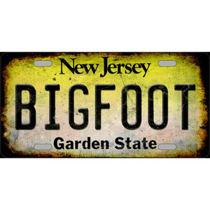 Bigfoot New Jersey Wholesale Novelty Metal License Plate Tag