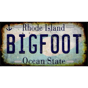 Bigfoot Rhode Island Wholesale Novelty Metal License Plate Tag