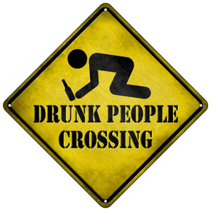 Drunk People Crossing Wholesale Novelty Metal Crossing Sign
