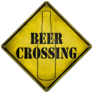 Beer Bottle Crossing Wholesale Novelty Metal Crossing Sign