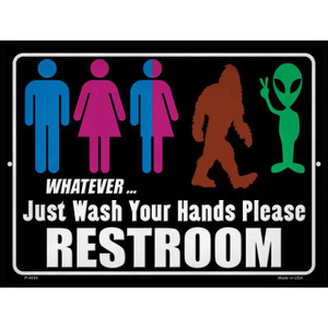 Just Wash Your Hands Please Wholesale Novelty Metal Parking Sign