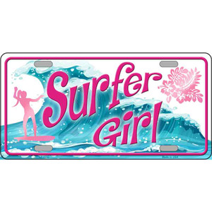 Surfer Girl Wholesale Metal Novelty License Plate