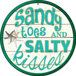 Sandy Toes Wholesale Novelty Metal Circular Sign