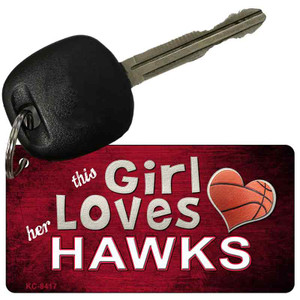 This Girl Loves Her Hawks Wholesale Novelty Key Chain