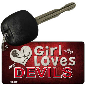 This Girl Loves Her Devils Wholesale Novelty Key Chain